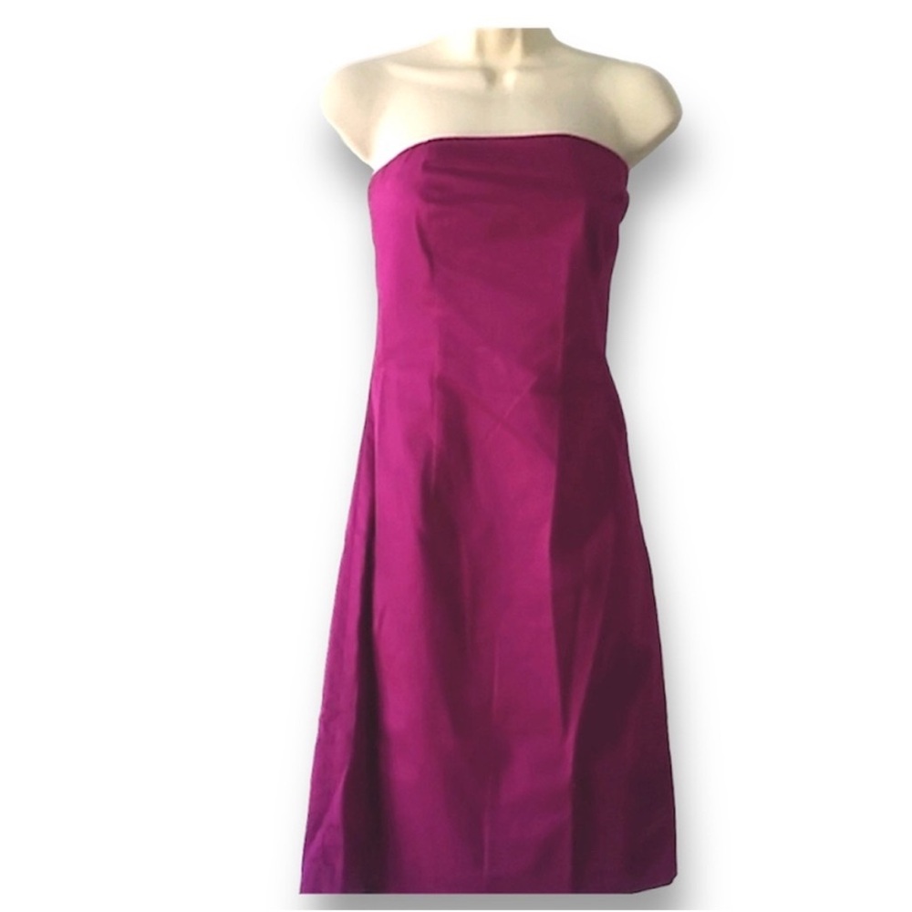 Esprit Vintage Dark Pink Purple Strapless Dress Size 7/8